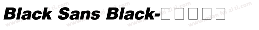 Black Sans Black字体转换